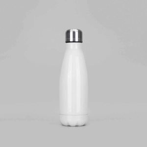 Stainless Steel Vacuum Insulated Water Bottles Minimalist Design Travel <b>Flask</b> Double Wall Thermos White and Silver Colors - Product Image 3