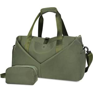 Bolsa Deportiva Verde con Descuento OEM/ODM, con Compartimento para Zapatos y Bolsillo Impermeable, para Yoga, Viajes de Fin de Semana - Product Image 1