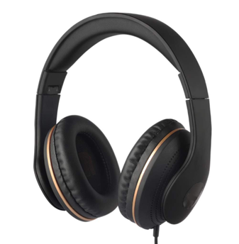 Wired Headphone Over Ear Cheap 3.5mm Plug Wired Earphone with Flat Cable Headset Heavy Bass Line Control for Mobile Phone