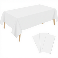 Nappe de table jetable de couleur blanche d'usine, nappe carrée imperméable pour hôtel, restaurant