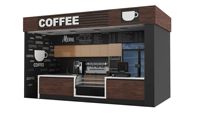 Stand de café extérieur au design personnalisé, mobilier moderne pour café, kiosque alimentaire de vente au détail à vendre