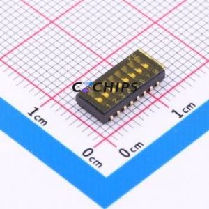 1.27-8PBJ TPPT DIP Switch SMD Switch Flat Toggle, Groove Type Single Pole Single Throw 8 J-Lead - Product Image 1