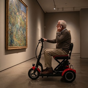Scooter de Movilidad Seguro y Robusto con Autoequilibrio para Personas Mayores, con Frenos Sensibles, Ideal para Recorridos en Museos de Arte - Product Image 6