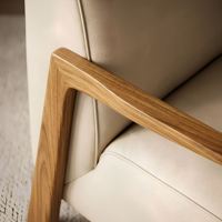 Sillón de Madera de Teca Dorada Hecho a Mano, Ecológico, para Sala de Estar, Dormitorio, Comedor y Uso en Hoteles