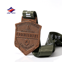 Longzhiyu, Fabricante con 20 Años de Experiencia, Diseña Medallas Personalizadas de Metal para Maratón, Baloncesto, Fútbol, con Cinta