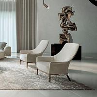Ensemble de fauteuils en tissu de style minimaliste italien pour salon, fauteuil individuel moderne de luxe, mobilier haut de gamme pour villa, personnalisation complète de la maison