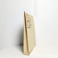 Sac enveloppe en papier kraft brun recyclé écologique personnalisé avec une profondeur de 5 cm et une fermeture à glissière à bande détachable pour t-shirts et chaussettes