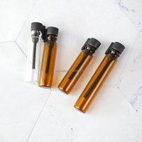 Stock usine – Tubes vides en verre cristal transparent de 2 ml, 3 ml, 6 ml, 12 ml, estampés à chaud, pour échantillons de parfum, mini-flacons compte-gouttes de voyage avec bouchon métallique