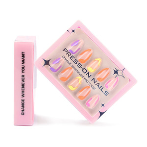 Nuevo Juego de 30 <span class=keywords><strong>Uñas</strong></span> Acrílicas Minimalistas de Alta Gama con Forma de Almendra Corta para Dedos, <span class=keywords><strong>Uñas</strong></span> Postizas Artificiales - Product Image 2