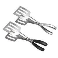 Pinces de cuisine élégantes en acier inoxydable personnalisables pour barbecue, pain, salade, aliments – Ustensile de cuisine résistant au lave-vaisselle
