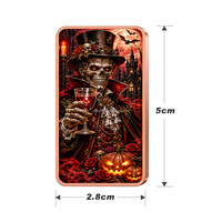 Barres de cuivre 999 de 1 oz, modèle Citrouille d'Halloween et Squelette de Gentleman, Barre commémorative, Barre de collection, Barre souvenir, Barre cadeau