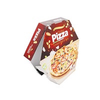 Usine personnalise les logos sur des boîtes à pizza jetables écologiques de qualité alimentaire, résistantes à la graisse, pour les plats à emporter et la livraison.