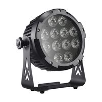 Projecteur LED PAR extérieur sur batterie, étanche IP65, alimenté par batterie, 12x18W RGBWA UV 6-en-1, DMX sans fil, projecteur PAR plat à LED sur batterie