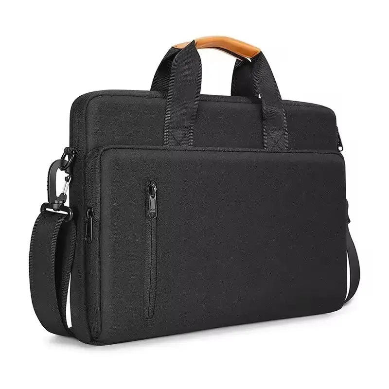 2024 custom unisex soft sided waterproof polyester shoulder messenger laptop case bags 14 15.6 inch strong notebook bag