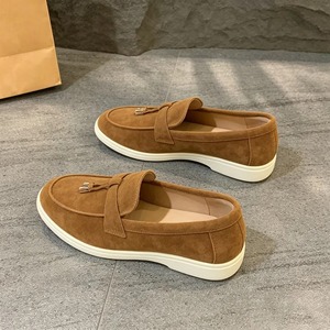 Wholesale Spring Summer New Arrival Womens Slip on Loafers Plus Size <b>Flat</b> Soled <b>Suede</b> Leather Breathable Wear Resistant - Product Image 5