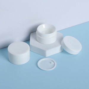 Wholesale Custom Printed Color White Double Wall Cosmetic Face Sunscreen Cream Jar <b>Plastic</b> <b>Packaging</b> for Skin Care Serum - Product Image 2