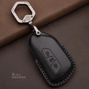 Funda de cuero para mando a distancia de coche, cubierta de llave para Skoda Octavia A8 MK8 MK4 2020 <span class=keywords><strong>2021</strong></span> para Seat Leon <span class=keywords><strong>Fr</strong></span> Mk4 <span class=keywords><strong>Cupra</strong></span> formor para VW Golf 8 - Product Image 2