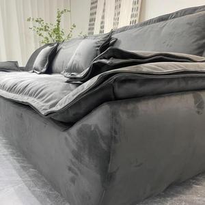 Ghế sofa vải sâu siêu rộng trong phòng khách, thiết kế thời trang Bắc Âu, đơn giản, mềm mại - Product Image 5