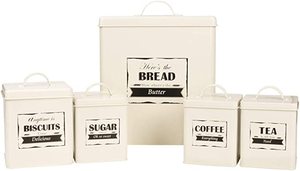 Contenedor <span class=keywords><strong>de</strong></span> almacenamiento <span class=keywords><strong>de</strong></span> alimentos esmaltados, <span class=keywords><strong>caja</strong></span> <span class=keywords><strong>de</strong></span> <span class=keywords><strong>pan</strong></span> galvanizado para encimera <span class=keywords><strong>de</strong></span> cocina, 5 uds. - Product Image 2