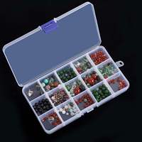 Boîte de rangement à compartiments pour bobines, étanche, portable, en plastique transparent, pour matériel de pêche, vernis à ongles et rouges à lèvres
