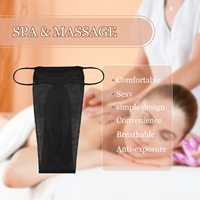 Ensemble de bikini de sauna jetable non tissé léger (soutien-gorge, culotte, string) pour utilisation en spa, 100% PP/SMS, pratique à usage unique