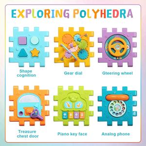 Jouets de trieur de forme <span class=keywords><strong>6</strong></span> en 1 éducatifs précoces, centres de jeu <span class=keywords><strong>d</strong></span>'<span class=keywords><strong>activité</strong></span> pour bébé, <span class=keywords><strong>Cube</strong></span> <span class=keywords><strong>d</strong></span>'<span class=keywords><strong>activité</strong></span> musicale et légère pour <span class=keywords><strong>6</strong></span> 12 18 <span class=keywords><strong>mois</strong></span> - Product Image 4
