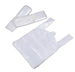 Clear Plastic T Shirt plastic Bags Supermarket Carrier Bag Wholesale