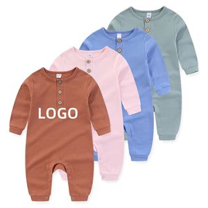 Barboteuse pour Bébé en Coton Biologique Naturellement Doux avec Logo Personnalisé Grenouillères pour Bébé 100% Coton Biologique - Product Image 1