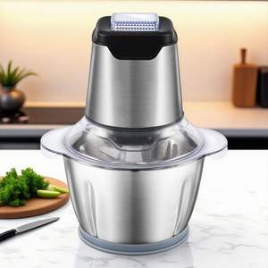 خلاط طعام كهربائي صغير متعدد الوظائف مع وعاء زجاجي سعة 1.2 لتر وشفرات من الفولاذ المقاوم للصدأ للاستخدام المنزلي - Product Image 4