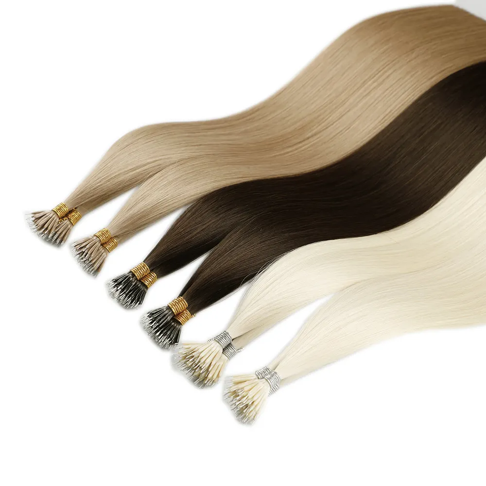 High Quality New Tendency European Double Drawn nano tip hair extensions