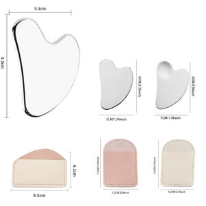 Personalizado <span class=keywords><strong>Guasha</strong></span> Masajeador Facial Hielo Acero Inoxidable <span class=keywords><strong>Guasha</strong></span> Set - Product Image 2