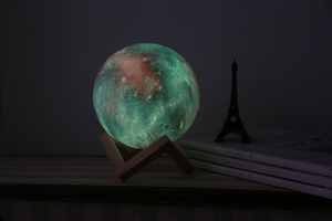 Promozionale decorativo 3D stampa <span class=keywords><strong>star</strong></span> <span class=keywords><strong>sky</strong></span> Stand 16 colori ricaricabile LED Night Light Globe Shape Nursery Decor night light - Product Image 3