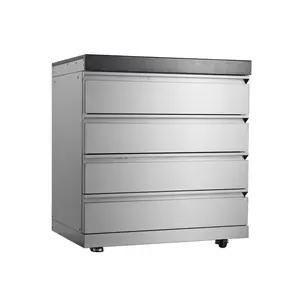 OEM & ODM empat laci dengan silent closing kabinet Stainless Steel outdoor dapur