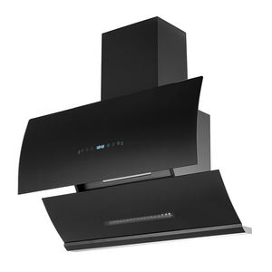 IDEA <span class=keywords><strong>Hotte</strong></span> de cuisinière <span class=keywords><strong>murale</strong></span>, <span class=keywords><strong>hotte</strong></span> aspirante de cuisine cheminée intelligente LED panneau de verre ventilé AI commande vocale double moteurs en cuivre - Product Image 3