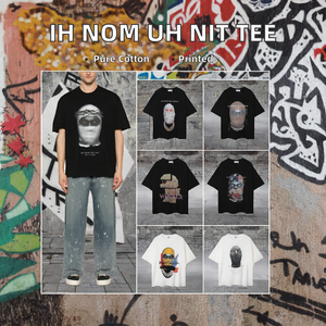 คุณภาพสูง ฤดูร้อนใหม่ IH NOM UH NIT สำหรับผู้ชายฮิปสเตอร์ที่สวมหน้ากาก ถักลายพิมพ์ เป็นมิตรกับสิ่งแวดล้อม สตรีทแวร์ ลำลองสำหรับทุกวัน - Product Image 2
