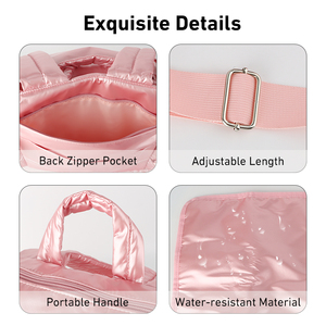 Manufacturer Custom Fashion Luxury Waterproof Nylon Padded Puffer Quilted <strong>Baby</strong> Diaper Bag Backpack Mommy Daypack <strong>Rucksack</strong> - Product Image 5