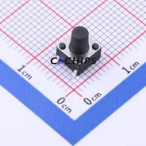 TS-KG02S-AT80F Tactile Switch SMD,6x6mm Switch Single Pole Single Throw Round Button 2.5N Vertical Mount - Product Image 1