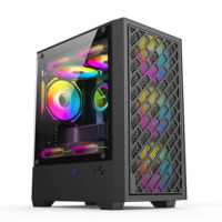 Boîtier PC de jeu AntarcChill Micro ATX avec panneau latéral en verre trempé, châssis d'ordinateur de bureau, prend en charge le refroidissement liquide de 240 mm, 5 ventilateurs