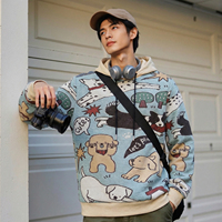 Hoodie Jacquard Tapestry Ukuran Besar Anti Kusut, Desain Khusus untuk Pakaian Formal/Kasual Musim Semi, Bahan Tebal dan Berukuran Besar