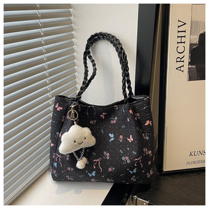 Bolsos de mujer de alta calidad, bolso tote de gran capacidad, nuevo bolso de hombro versátil con forro de PU a la moda. - Product Image 5