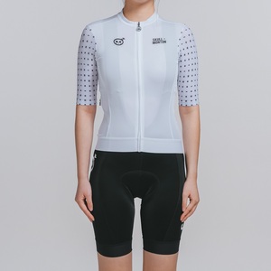 Vente en gros Maillot de cyclisme Vêtements de vélo d'été blancs Vêtements de vélo de course pour femmes Chine Logo personnalisé Sublimation Vêtements de vélo - Product Image 3