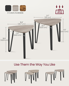 Vasagle dễ dàng lắp ráp Bàn cà phê gỗ cho phòng khách bán nóng giá bán buôn bên bàn làm tổ Bàn cà phê - Product Image 5