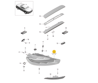 Feu arrière pour Porsche Boxster/Cayman 2017-2024 982 718 982945095M 982945096M Pièces de carrosserie de remplacement