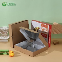 Boîtes à pizza personnalisées en matériaux recyclés avec laminage mat et revêtement UV, logo personnalisé sûr et personnalisable