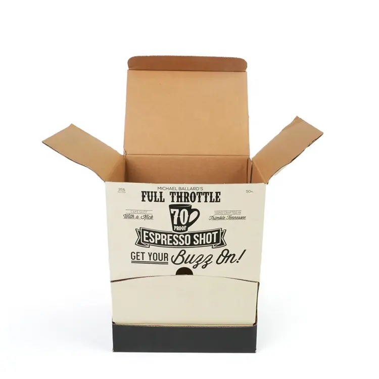कस्टम प्रिंट पर्यावरण-अनुकूल नालीदार कागज शिपिंग पेपर वाइन उपहार बॉक्स थोक कार्डबोर्ड 4 6 पैक बोतल वाहक बियर बॉक्स