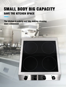 Commercial Four Flat Burner Cooker 3500W*4 Induction Cooktop With <b>Knob</b> Control AM-CD401 High Power Cooking Delivers Intense Heat - Product Image 2