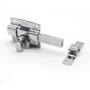 不锈钢门闩推拉锁铁栓锁门闸锁带钥匙
