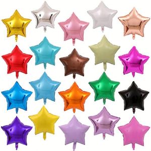 Ballons en aluminium en forme d'étoile colorés de 5/10/18/24 pouces pour la décoration de fête - Product Image 2