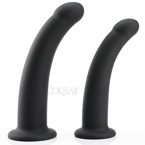 SEXBAYシリコーンディルドアナルプラグベントベース付き人工ペニスバットプラグ女性と男性用 - Product Image 4