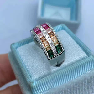 Ciondolo Geometrico A151 in Lega di Zinco con Zirconi Taglio Princess, Gioiello Unisex alla Moda - Product Image 6